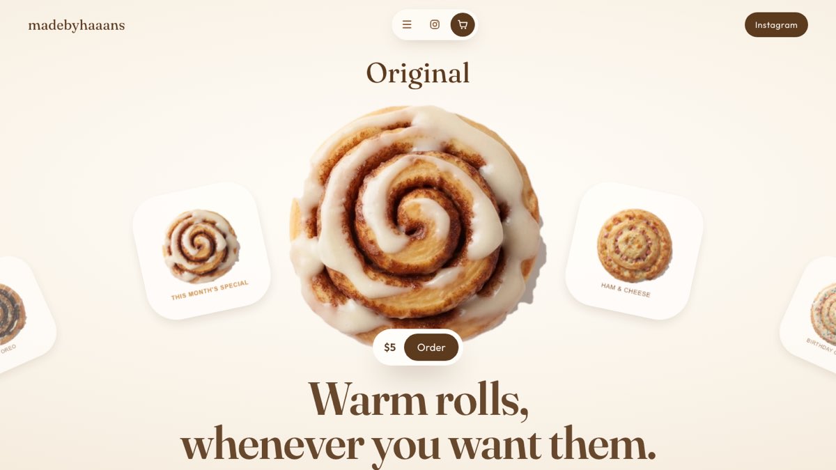 Homepage of madebyhaaans